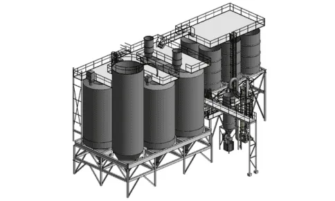 Industrial tank support structure